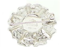Brooch Shiné Woman in Silver Pietre dure SP01CORN - SP01CORN